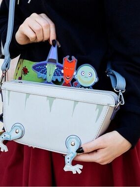 Loungefly Nightmare Before Christmas Lock Shock Barrel Bath Tub Crossbody Bag